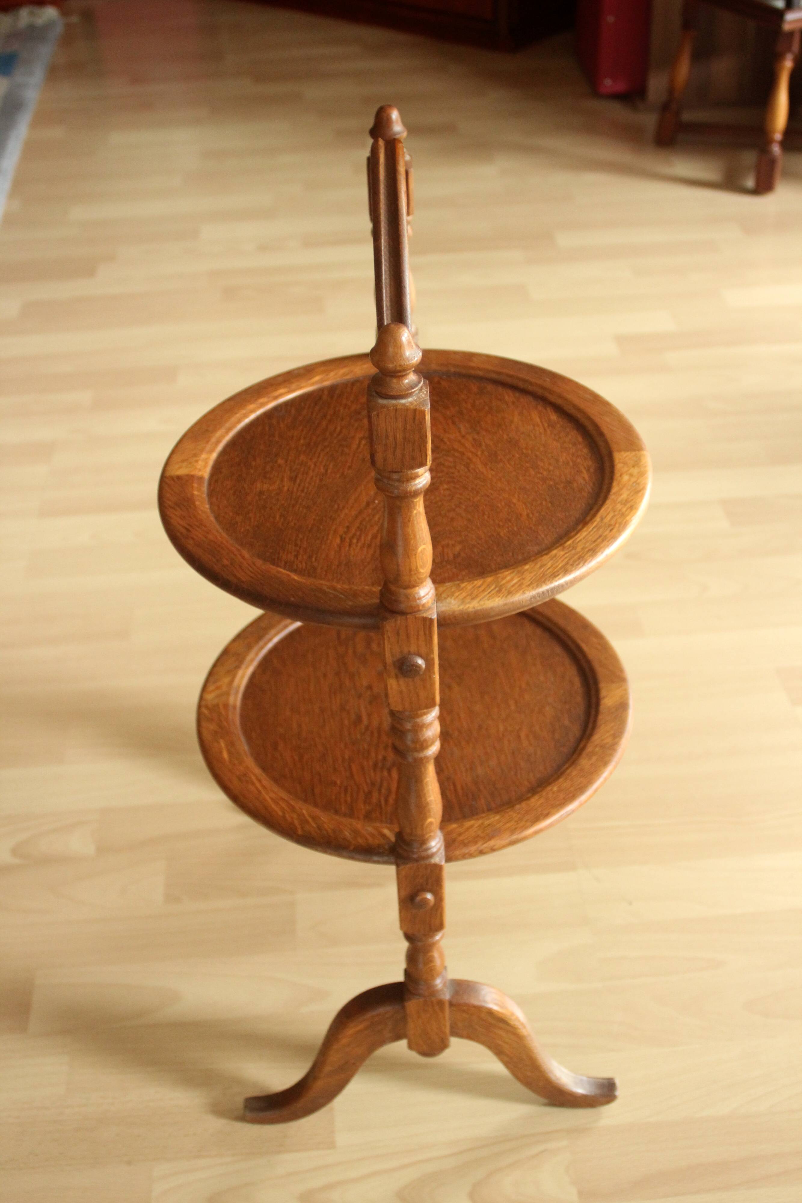 Side table - etagere - handmade of oak wood