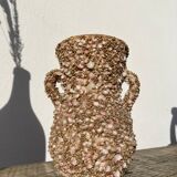 Vintage 70s shell vase