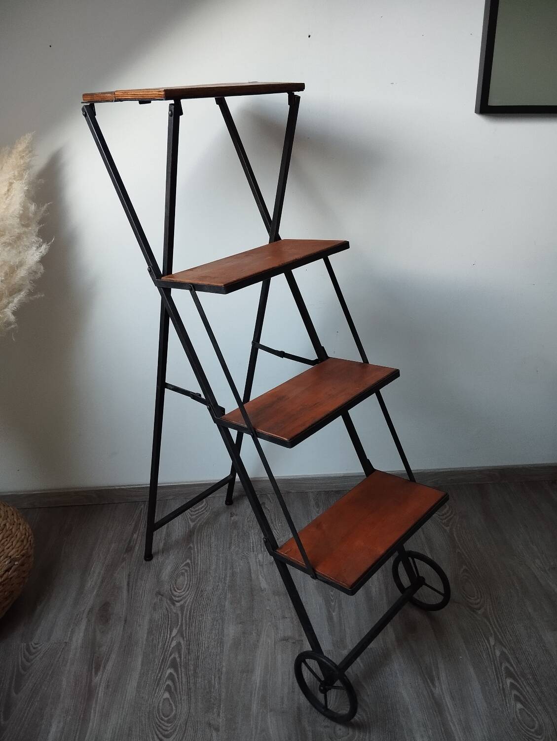 Escabeau métal et bois