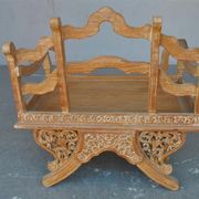 Chinese dignitary armchair in patinated oak