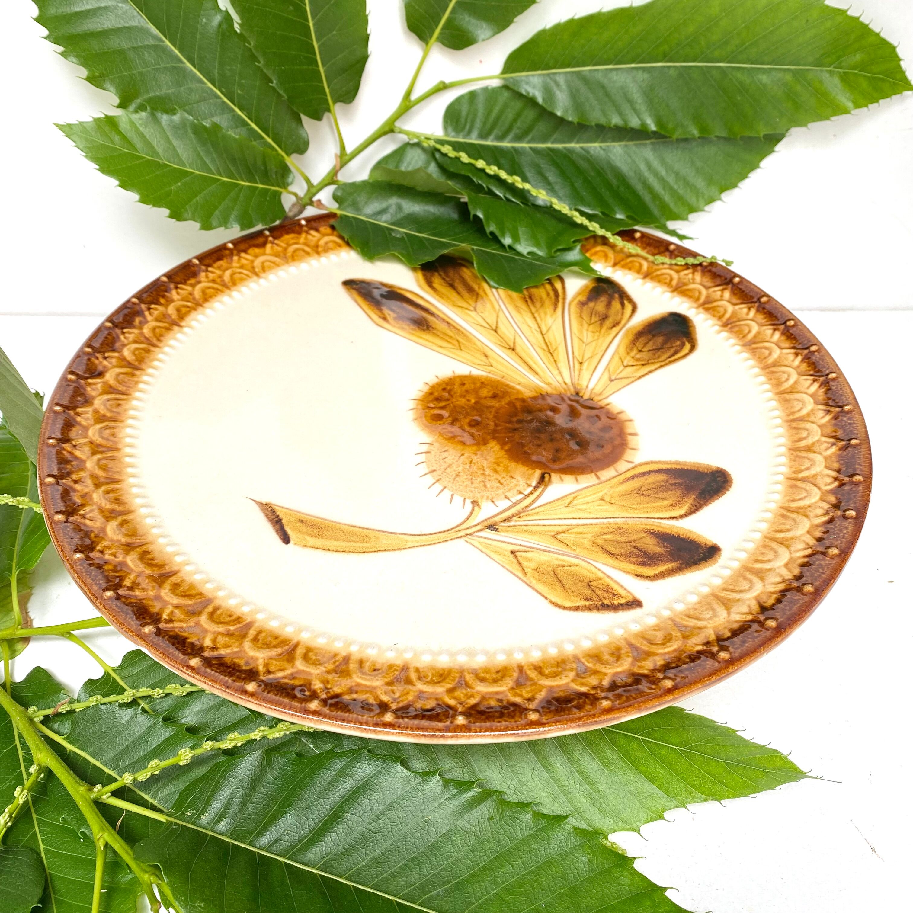 Vintage footed pie dish