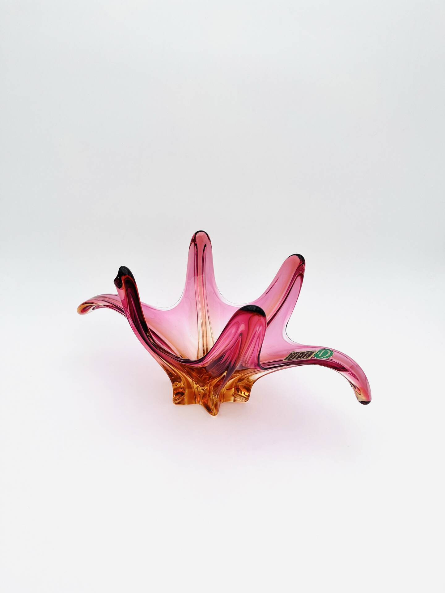 Coupe Murano - Sommerso - Orange & Rose