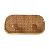 Patère en rotin vintage