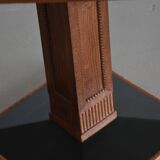 Antique octagonal oak table, 1920s