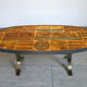 Table basse céramique seventies motif drakkar