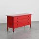 Commode laquée rouge Carlo De Carli pour Sormani, vers 1963
