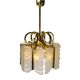Brass and Glass Pendant Lamp by Carl Fagerlund for Orrefors