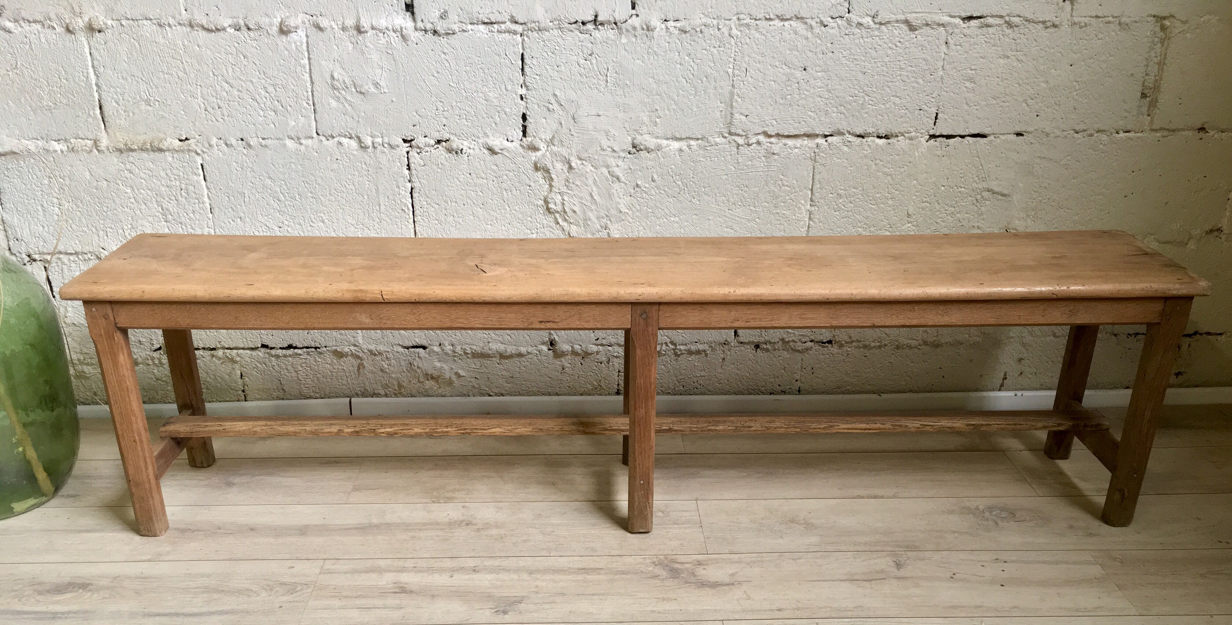 Old solid oak bench