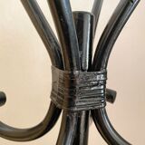 Black rattan parrot coat rack
