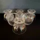 6 champagne coupes Briançon signed Daum