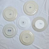 6 vintage flat plates