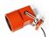 Orange spotlight "Unispot" by Bent Boysen for Louis Poulsen. Denmark 1970s