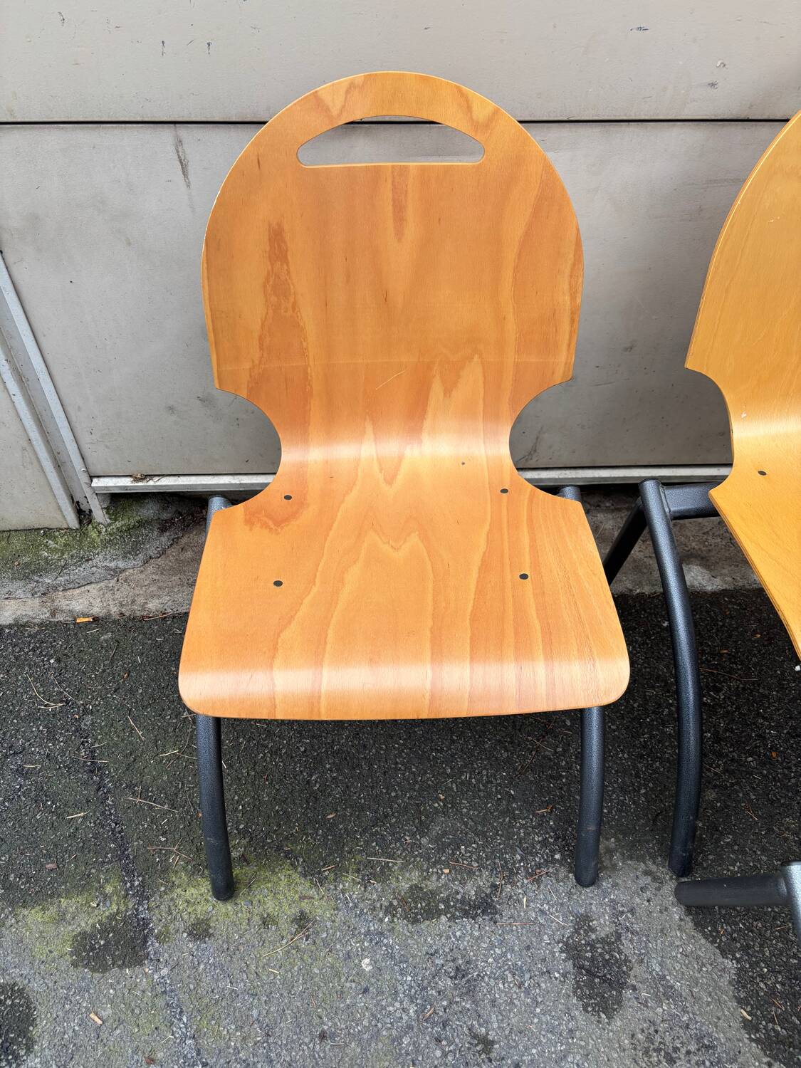 Set of 4 industrial style chairs