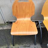 Set of 4 industrial style chairs