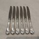6 silver-plated metal table knives Christofle Marly 4 sharp blades