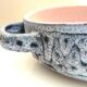 Oval enamelled ceramic dish, signed Jean Austruy, 50s/60s design