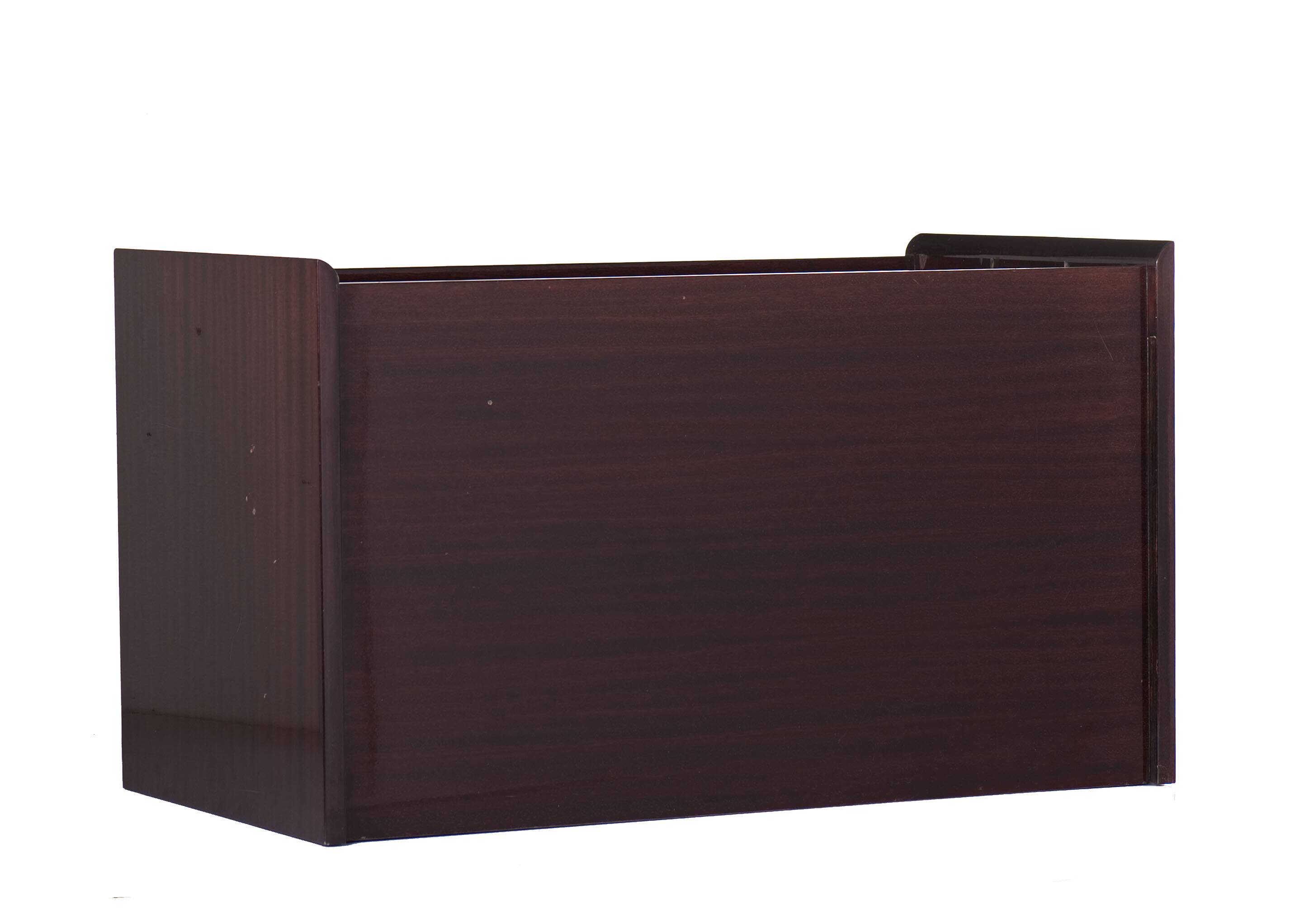 3-drawer varnished rosewood chest of drawers from the 60s