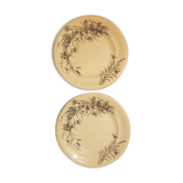 Lot de 2 assiettes en Terre de Fer SG modèle Fleurs des Champs
