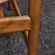 Chaises de salle à manger/conférence vintage avec accoudoirs en noyer et cuir vinyle d'origine b