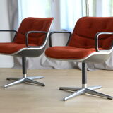 Pair of chairs by Charles Pollock, 1st edition Knoll