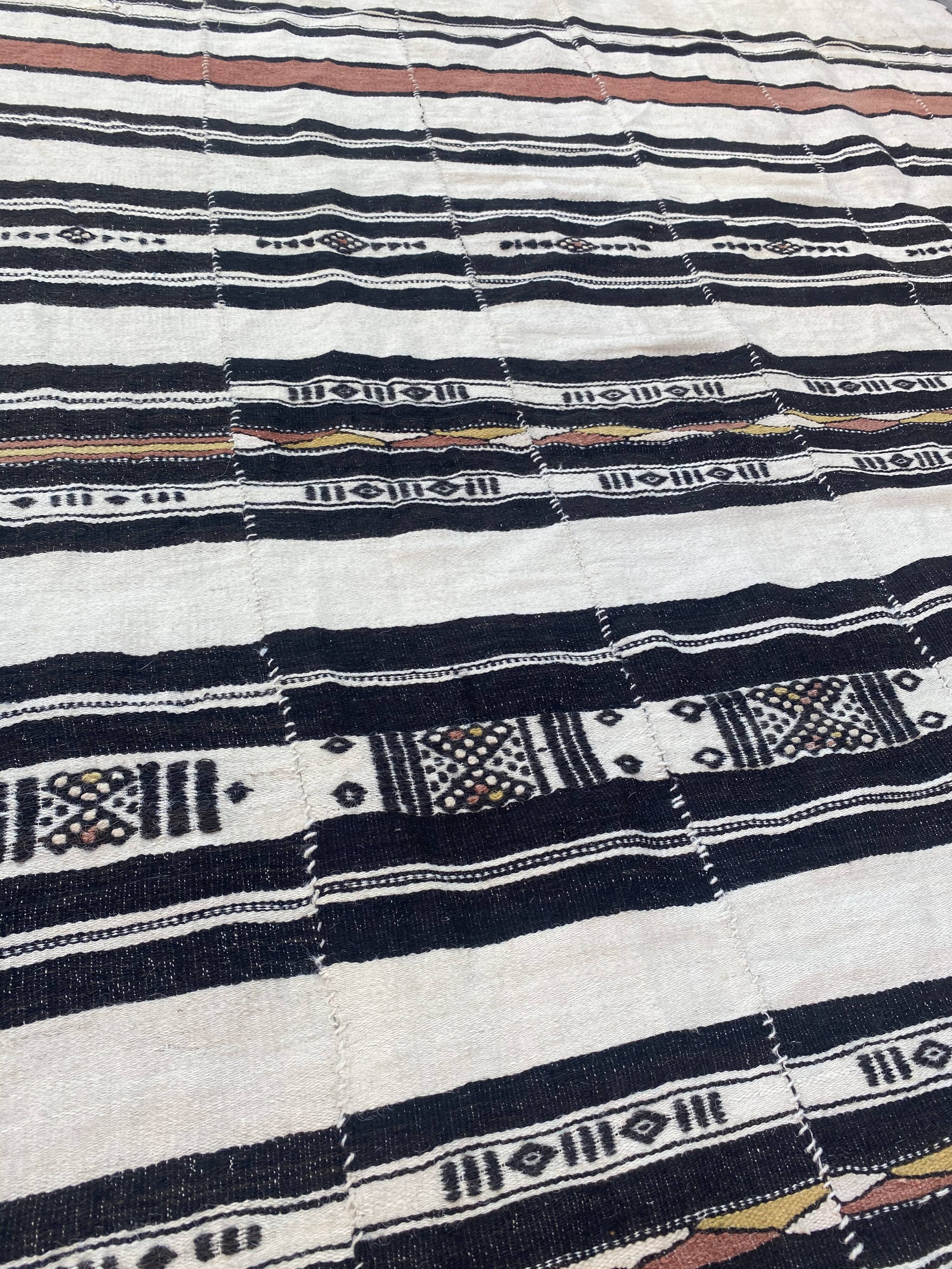 Kilim ancient weaving of Mali handmade 134x254 cm