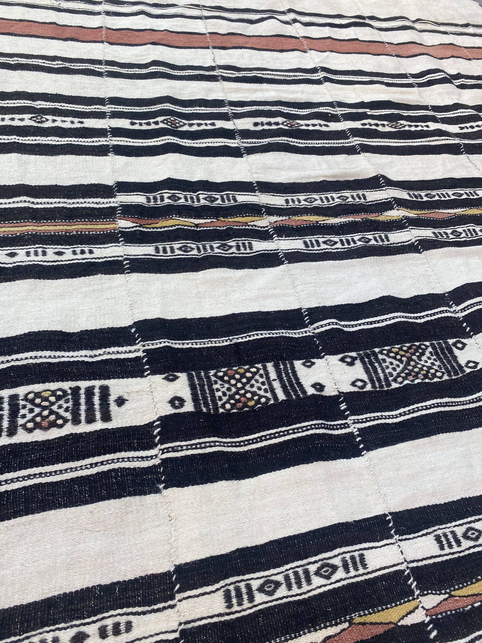 Tapis kilim tissage ancien de mali fait main 134x254 cm