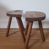 Set of 2 tripod stools
