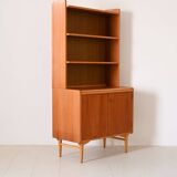 Vintage bookcase with pull-out shelf