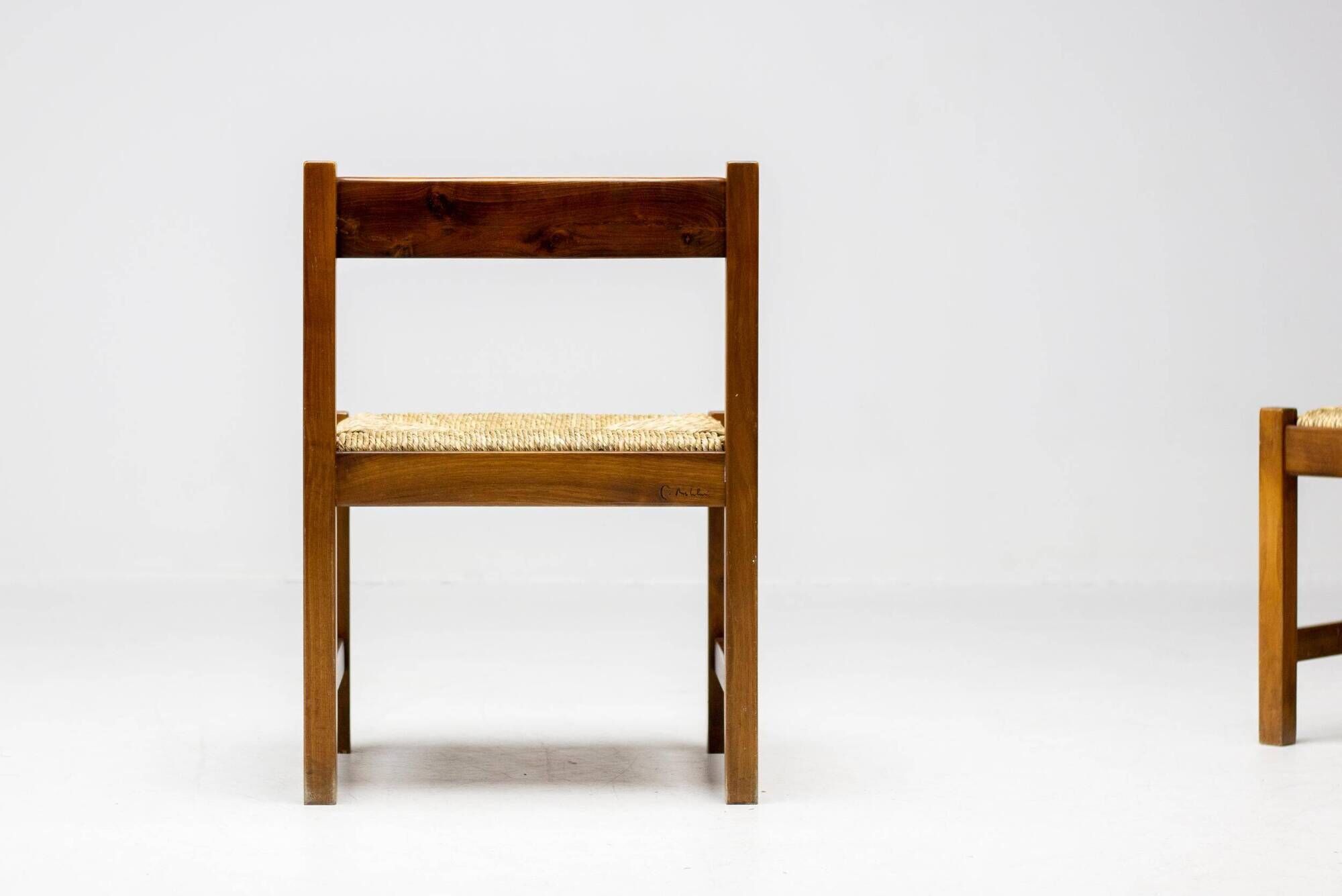 Set of four Torbecchia dining chairs by Giovanni Michelucci for Poltronova.