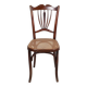 Old cane bistro chair, stamped fischel