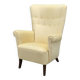 1950s Danish High Back Wing Lounge Chair Newly Reupholstered