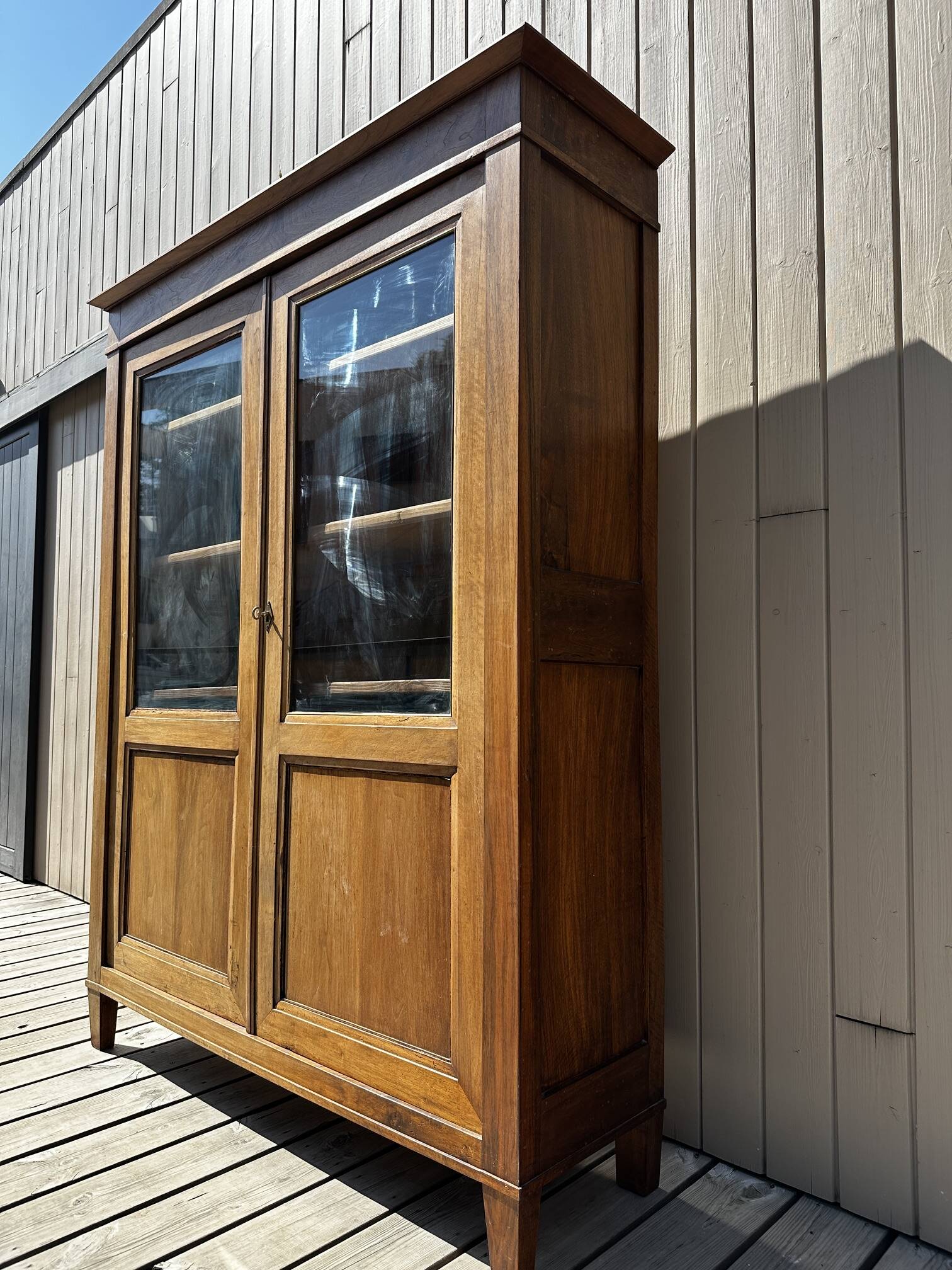 Walnut display cabinet