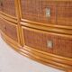 Commode en rotin  et laiton