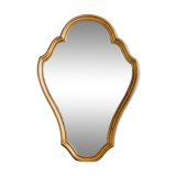 1960 mirror in rocaille gilded wood