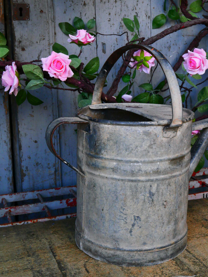 Zinc watering can