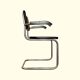 Pair of B64 armchairs with armrests Marcel Breuer