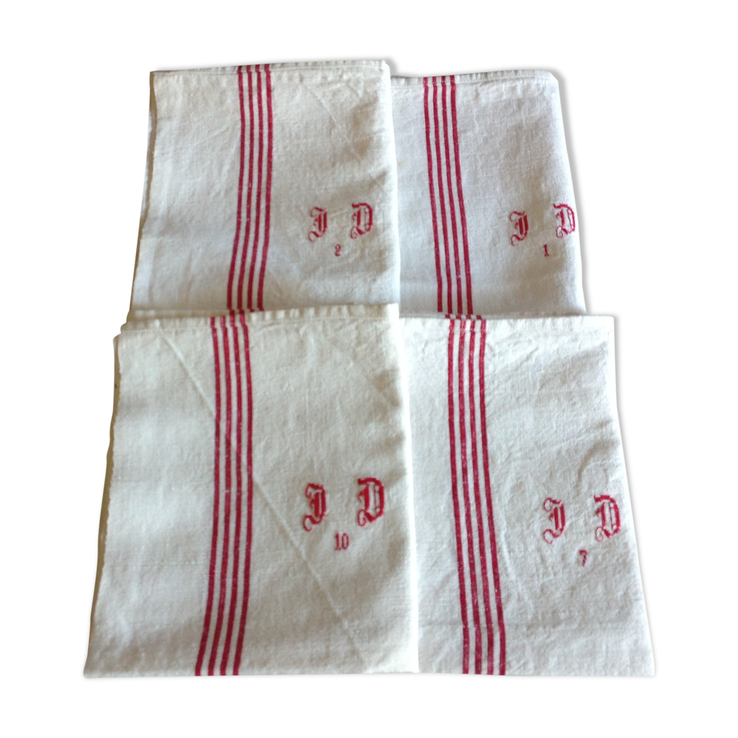 4 linen tea towels