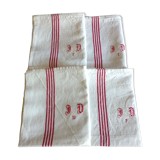 4 linen tea towels