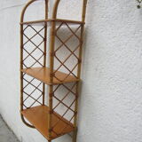 Rattan wall shelf