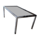 Vintage table chrome legs and smoked glass top