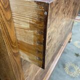 Louis Philippe period dresser in walnut ronce and solid ash