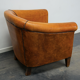 Club armchair in leather color cognac Netherlands