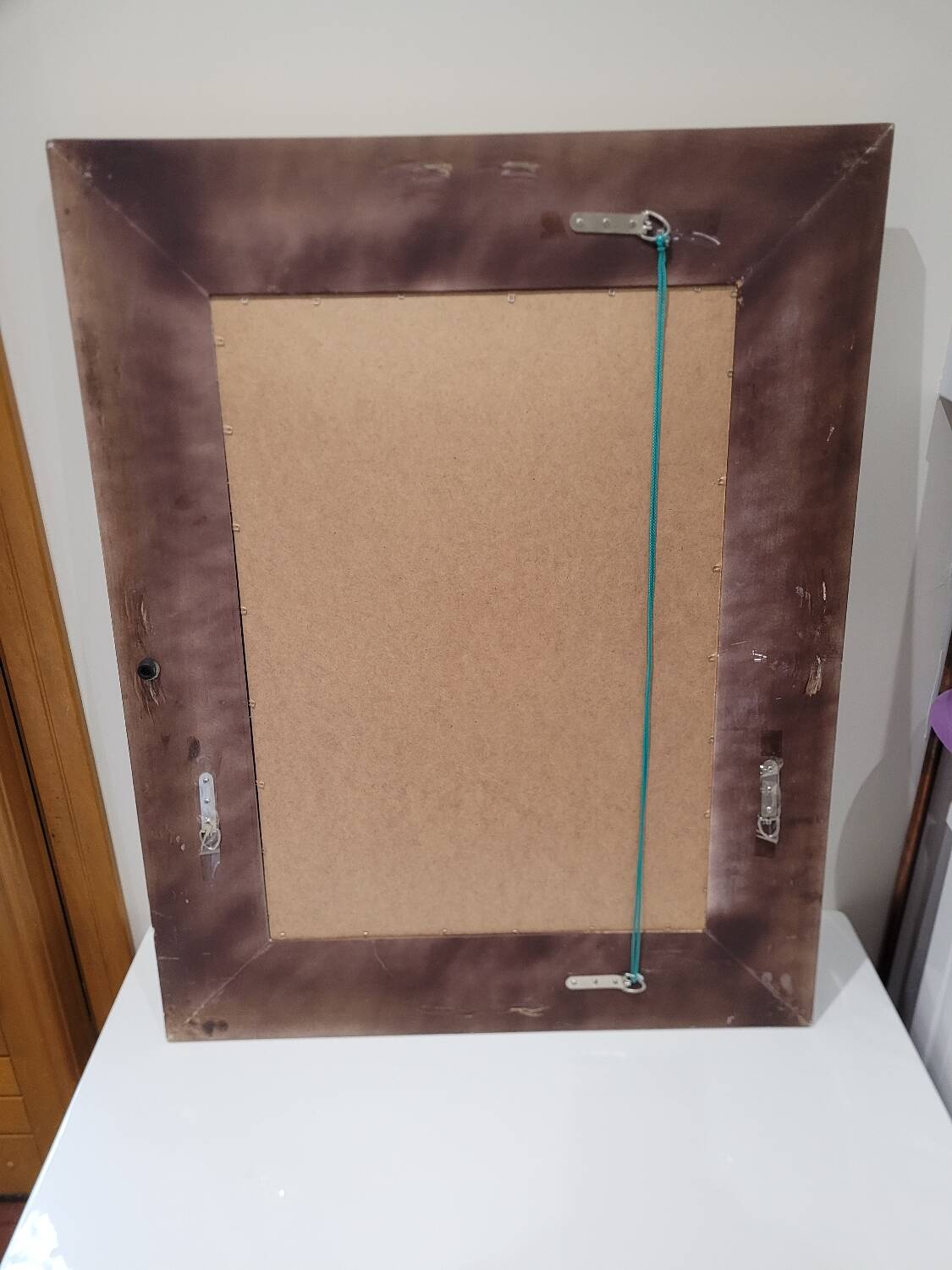 Golden wooden mirror