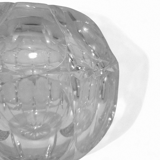 Cut crystal round vase