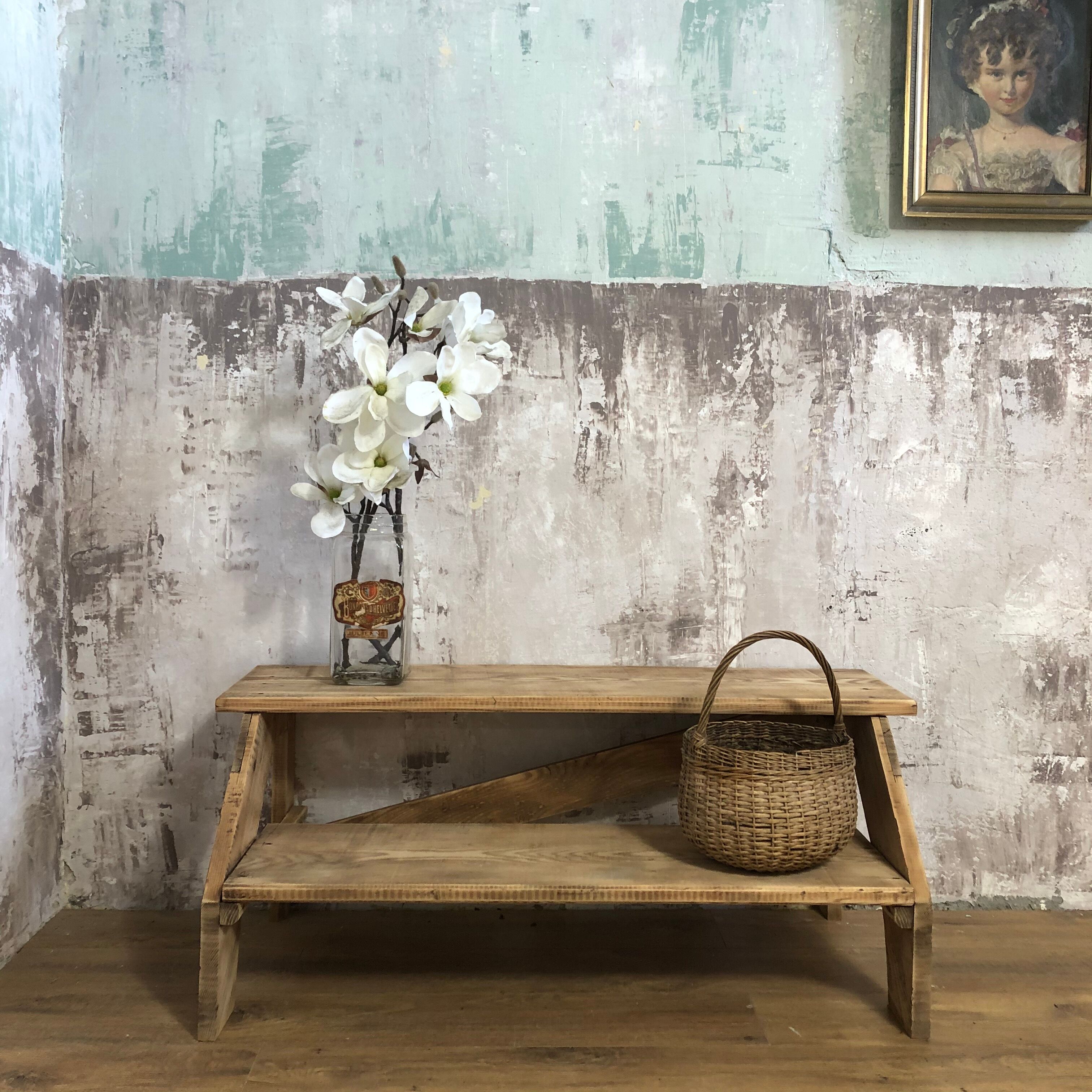 Former wooden workshop step