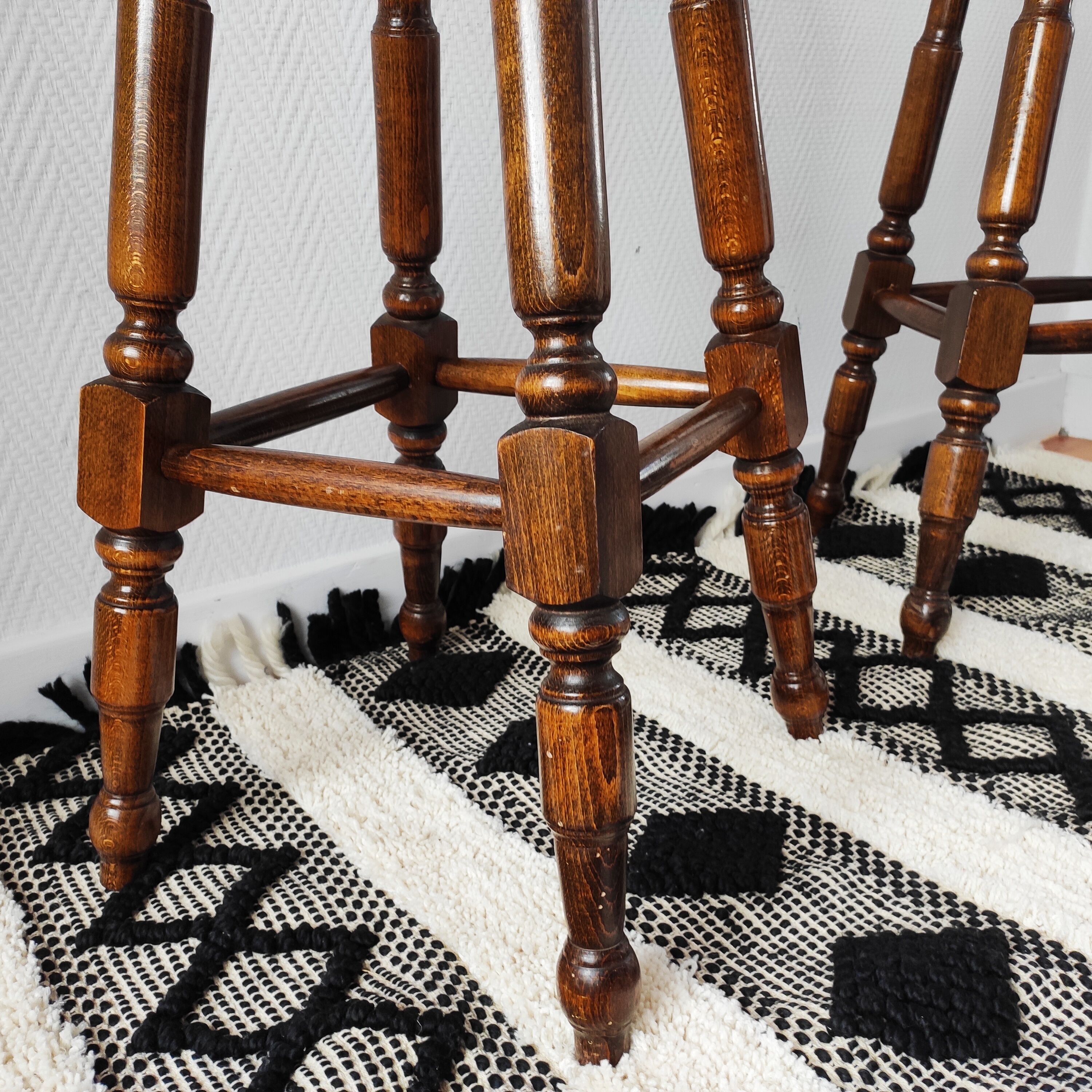 Paire de tabouret de bar vintage