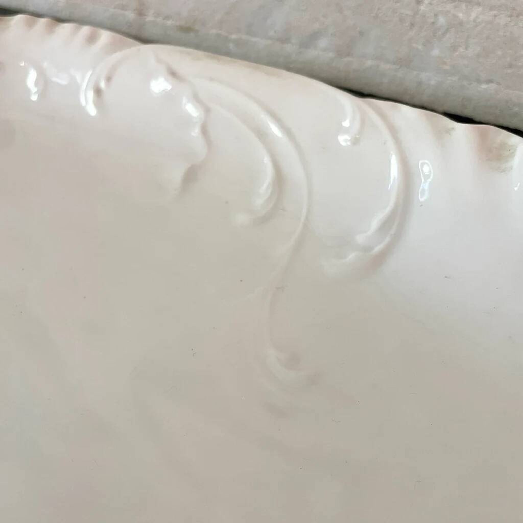 Large rectangular porcelain platter, 19th century, H&Cie France