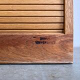 Vintage tambour cabinet - archive in oak