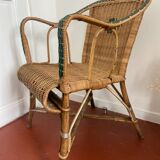 Vintage wicker armchair