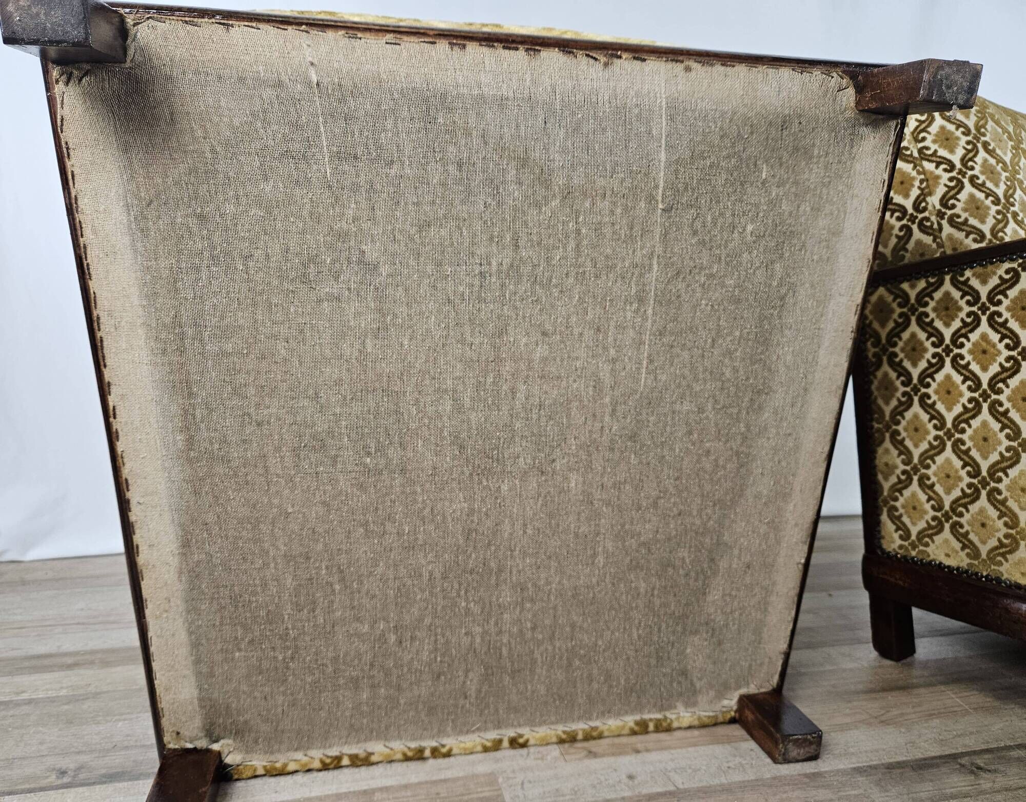 Paire de fauteuils Art Déco des années 1930 recouverts de tissu